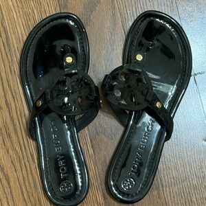 Tory Burch Glossy Black Sandals